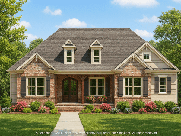 Craftsman Home Plan with Spacious Floor Designs & CAD Files