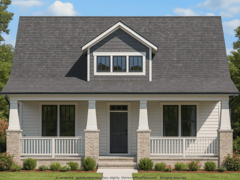 Craftsman Home Plan with Spacious Floor Layout and Detailed CAD Designs