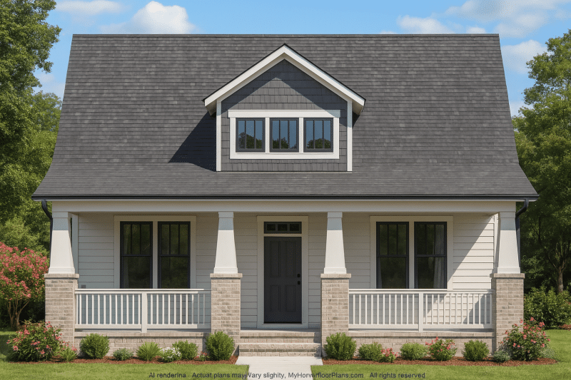 Craftsman Home Plan with Spacious Floor Layout and Detailed CAD Designs