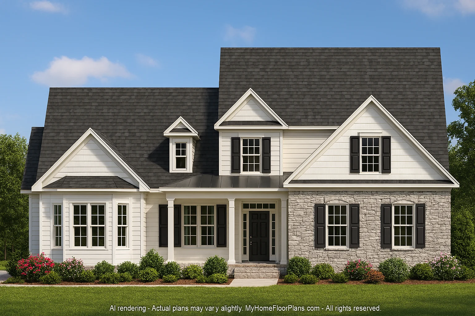 Craftsman Home Plan with Spacious Floor Plan and CAD Blueprint