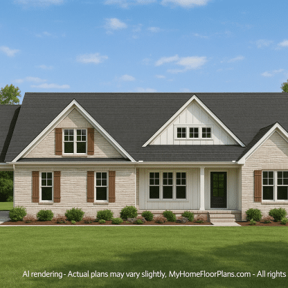 Craftsman Home Plan with Spacious Floor Plan and Unique Features