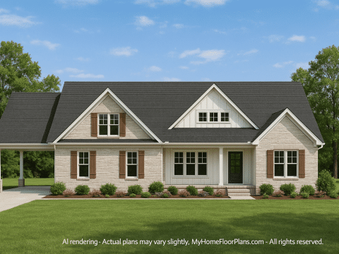 Craftsman Home Plan with Spacious Floor Plan and Unique Features