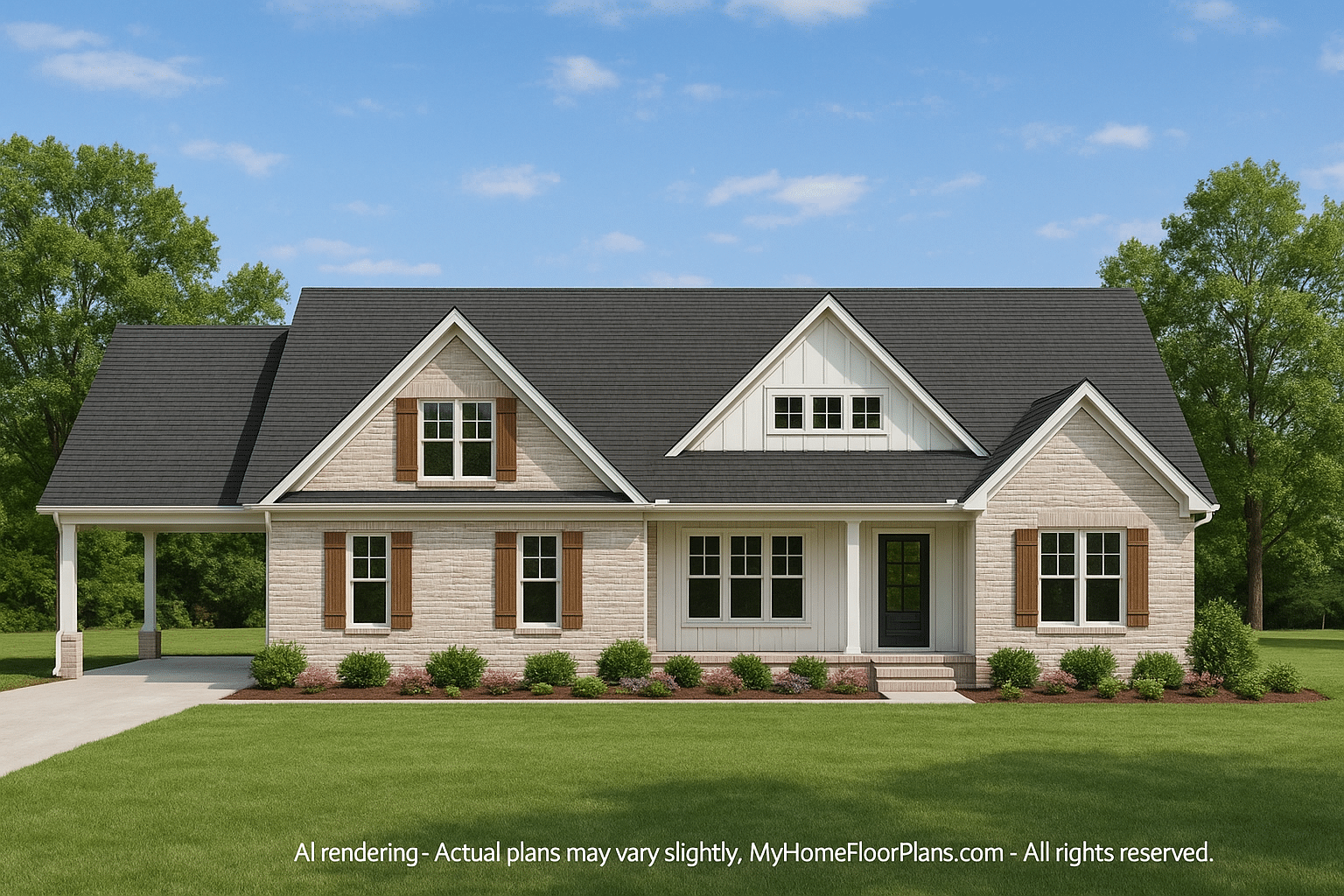 Craftsman Home Plan with Spacious Floor Plan and Unique Features