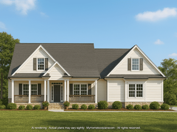 Craftsman Home Plan – Detailed Floor Plan & CAD Designs