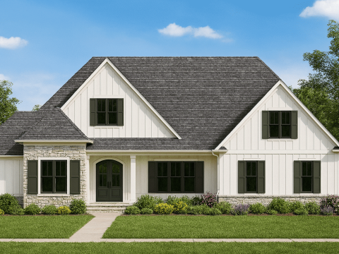 Craftsman House Plan with Open Layout, 4 Bedrooms, and Sunroom