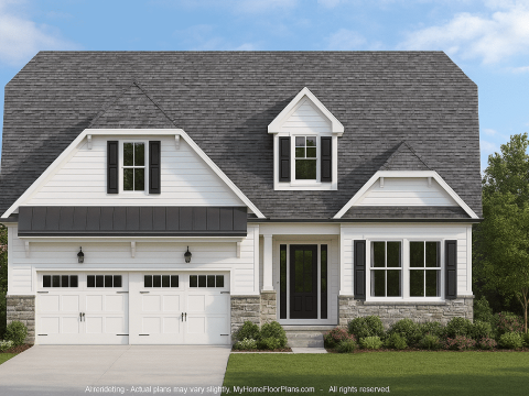 Craftsman-Style Home Plan 3-Bedroom CAD Blueprint Designs