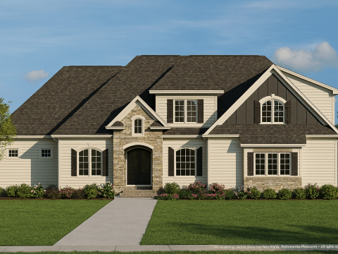 Craftsman-Style House Plan with 2 Stories, 4 Bedrooms, and Open Layout