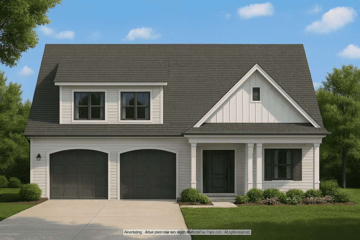 Craftsman house Floor Plan 3 Bed, 2 Bath, 2 Story Blueprint