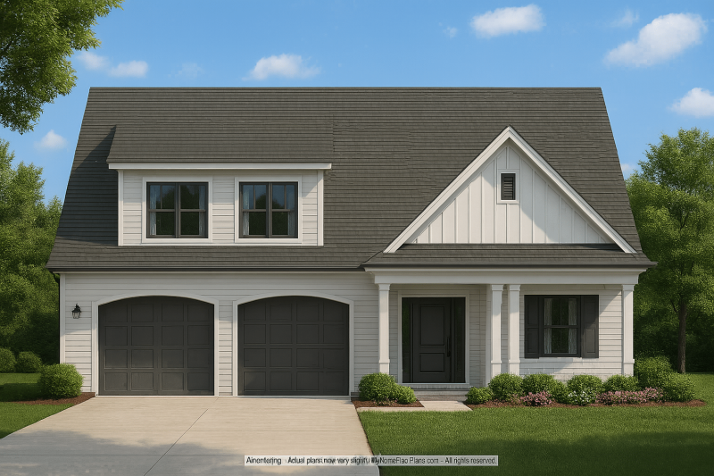 Craftsman house Floor Plan 3 Bed, 2 Bath, 2 Story Blueprint