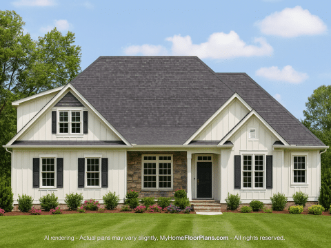 Custom 1.5-Story House Plan with Walk-In Pantry & CAD Blueprints