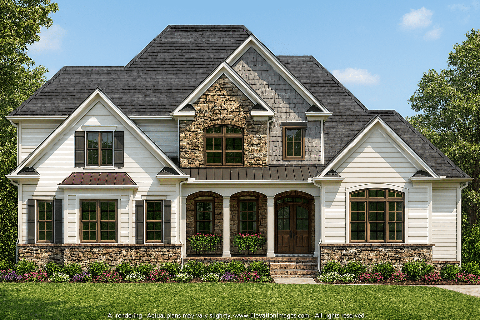Custom 2-Story House Plan with 4 Bedrooms & Open Layout