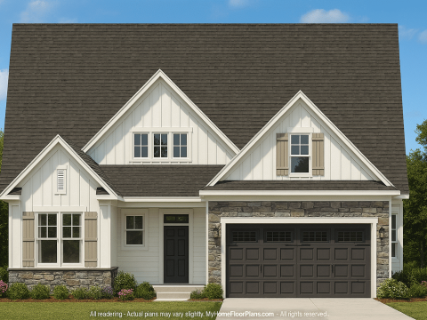 Custom 2-Story House Plan with Craftsman Architecture