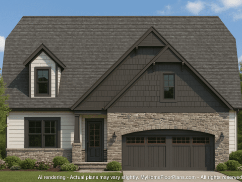 Custom 2-Story House Plan with Craftsman Architecture and CAD Files