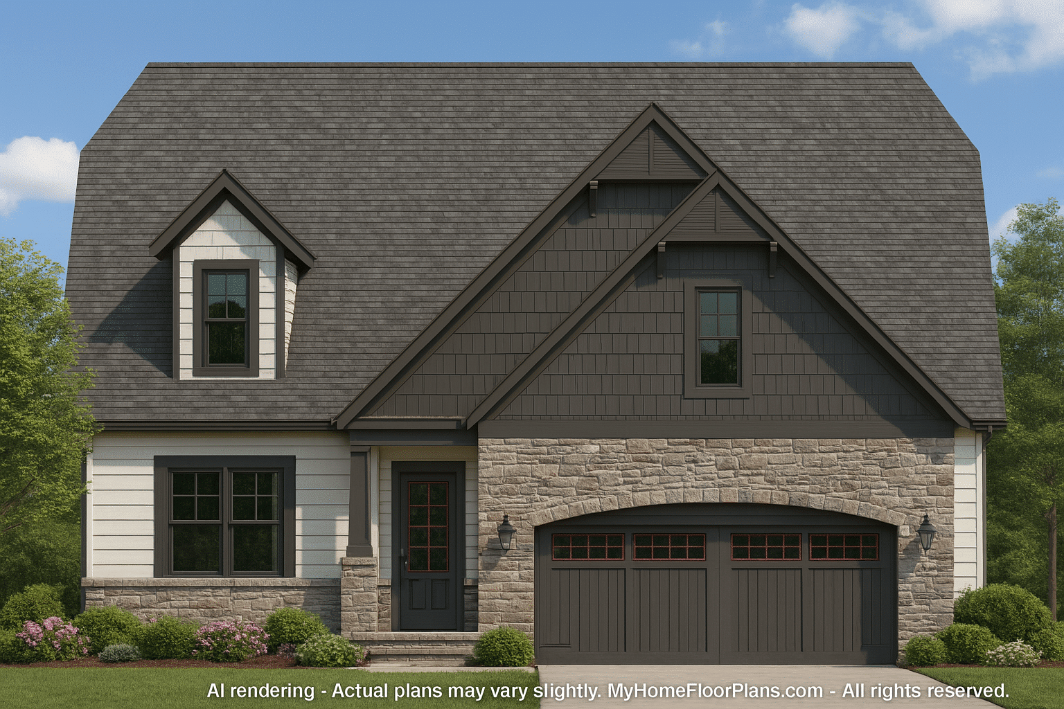 Custom 2-Story House Plan with Craftsman Architecture and CAD Files