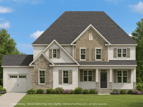 Custom 2-Story House Plan with Spacious Layout and CAD Designs