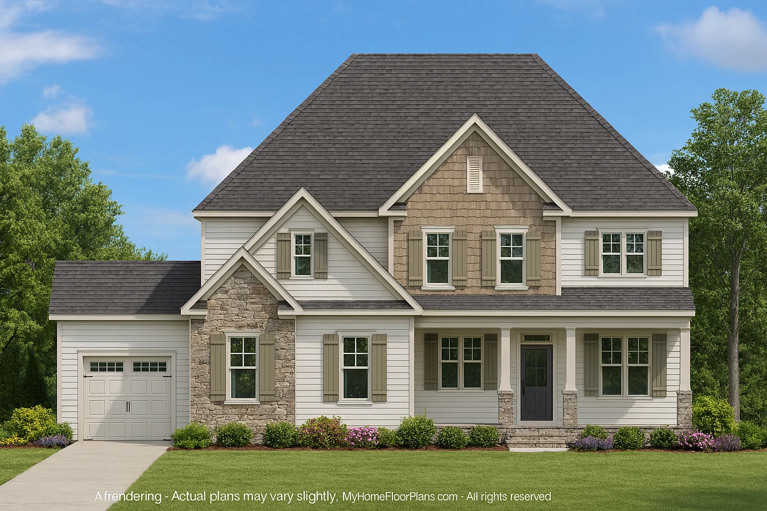 Custom 2-Story House Plan with Spacious Layout and CAD Designs