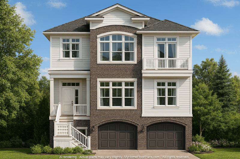 Custom Beach House Plan with 3 Floors, 4 Bedrooms & CAD Design