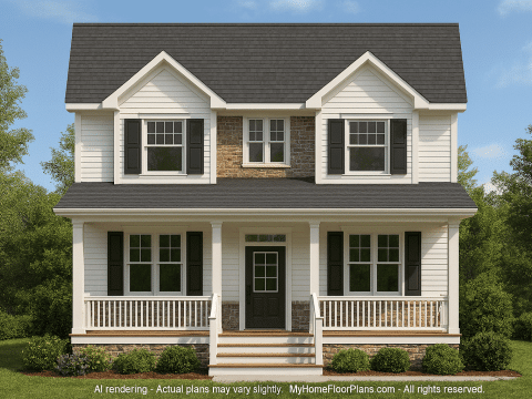 Custom Coastal Craftsman House Plan with Open Layout & 2 Stories