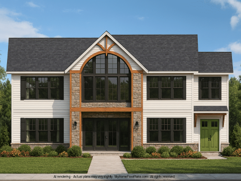 Custom Craftsman Home Plan with 2 Stories & CAD Designs