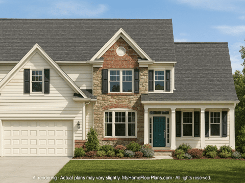 Custom Craftsman Home Plan with Vaulted Ceilings & Screened Porch