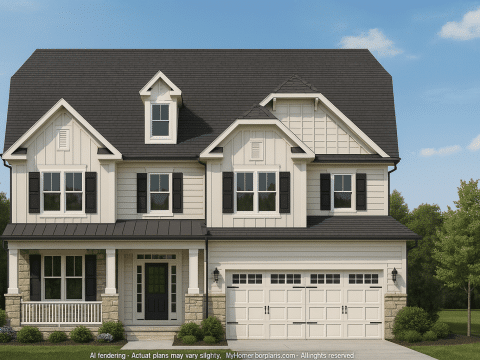 Custom Home Floor Plan with 2.5 Stories and CAD Blueprint Designs