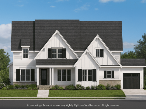 Custom Home Floor Plan with Blueprint & CAD Designs