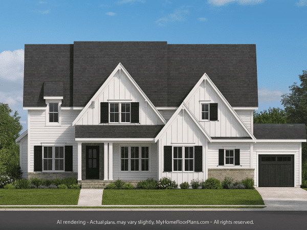 Custom Home Floor Plan with Blueprint & CAD Designs