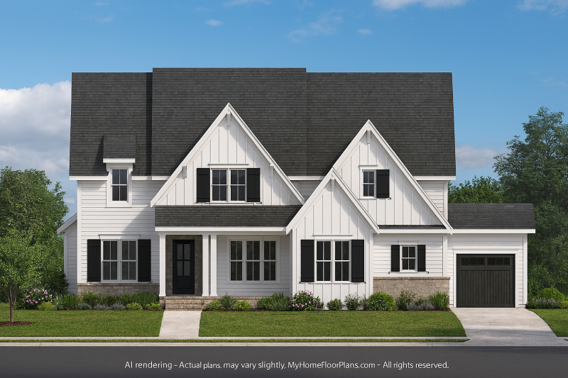 Custom Home Floor Plan with Blueprint & CAD Designs
