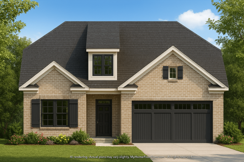 Custom Home Plan with CAD Blueprint – 2-Story Floor Designs