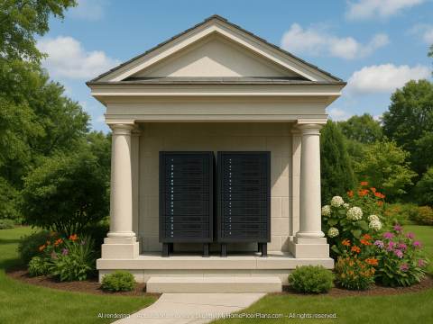 Custom Mail Kiosk Plans with Architectural Blueprint Designs