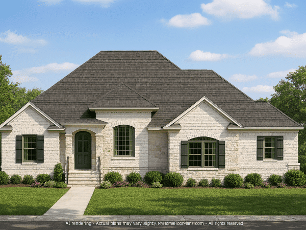 Customizable 1.5-Story CAD Home Plan with Traditional & Modern Charm