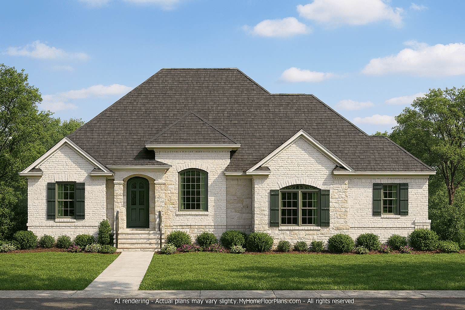 Customizable 1.5-Story CAD Home Plan with Traditional & Modern Charm