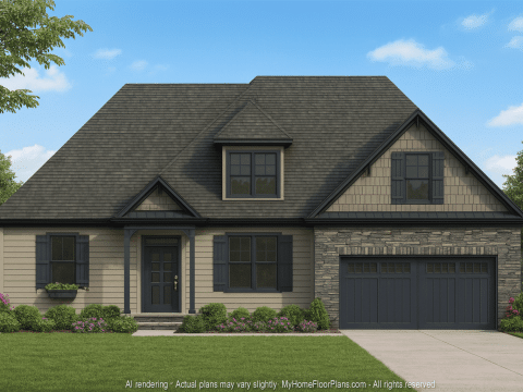 Customizable Floor Plan Blueprint with CAD Architecture & Southern Style