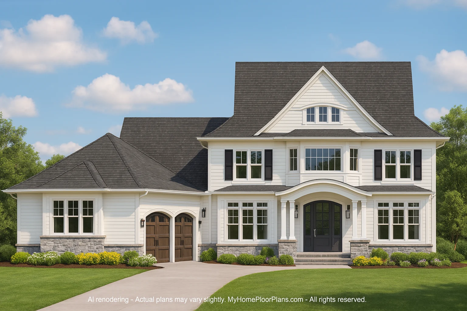 Detailed 2-Story Craftsman House Plan with CAD Blueprints