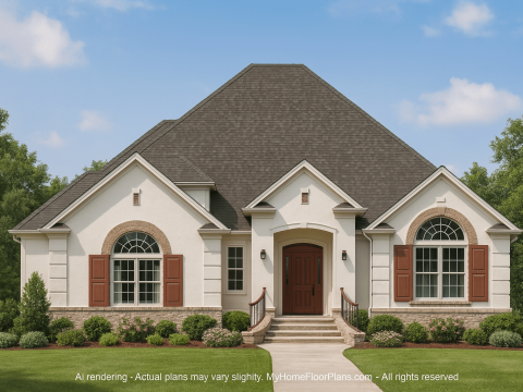 Detailed House Plan with CAD Designs Floor Plan & Blueprint