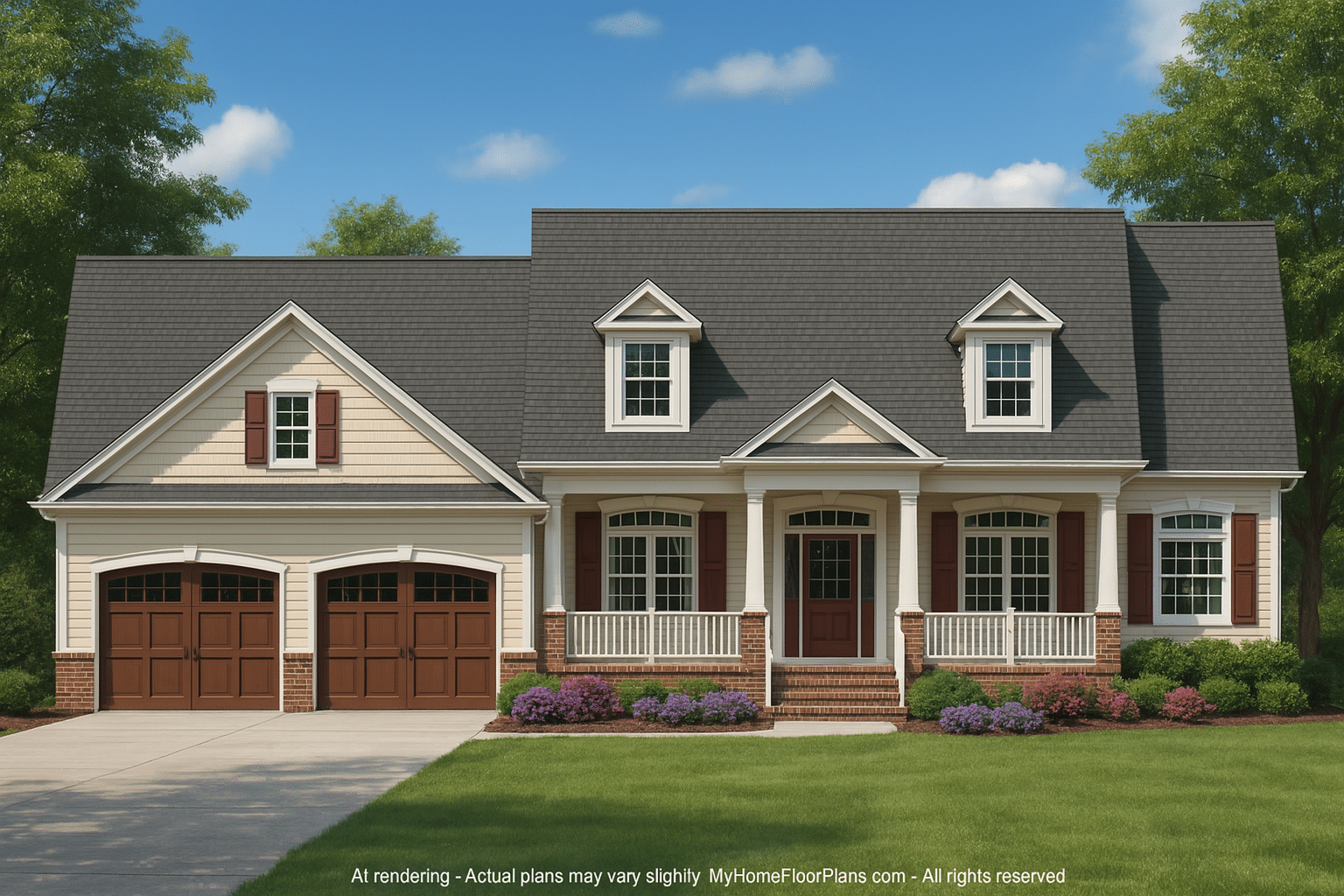 Dream 1.5-Story Craftsman House Plan with Vaulted Ceilings & CAD Designs