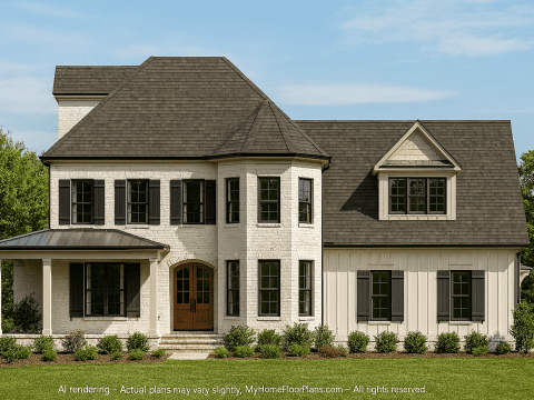 Dream Home Architecture Plan with 3D Blueprint Designs
