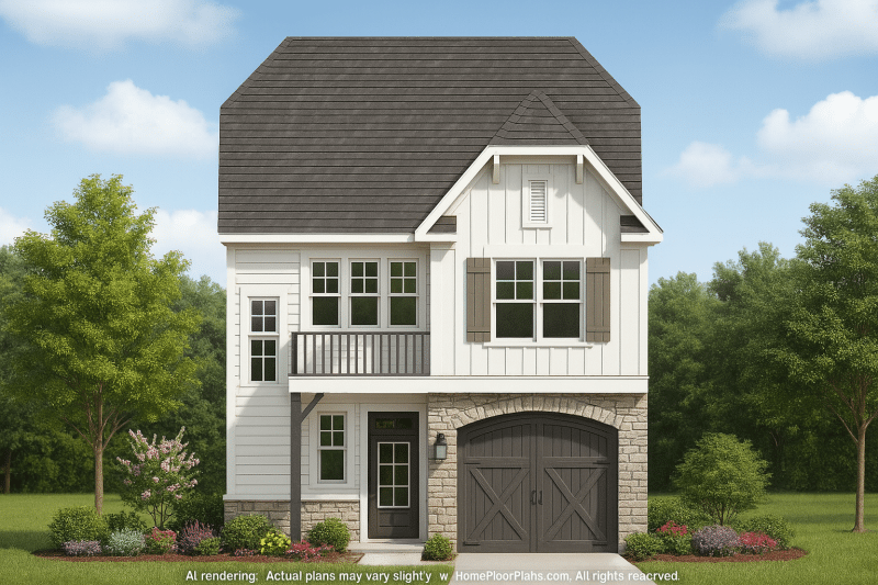 Efficient 2-Story Craftsman House Plan with CAD Blueprints