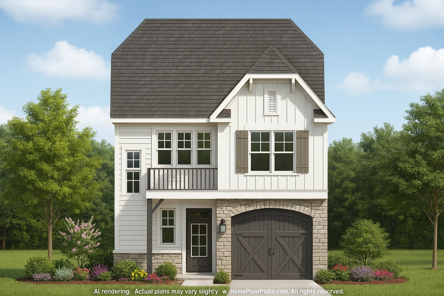 Efficient 2-Story Craftsman House Plan with CAD Blueprints