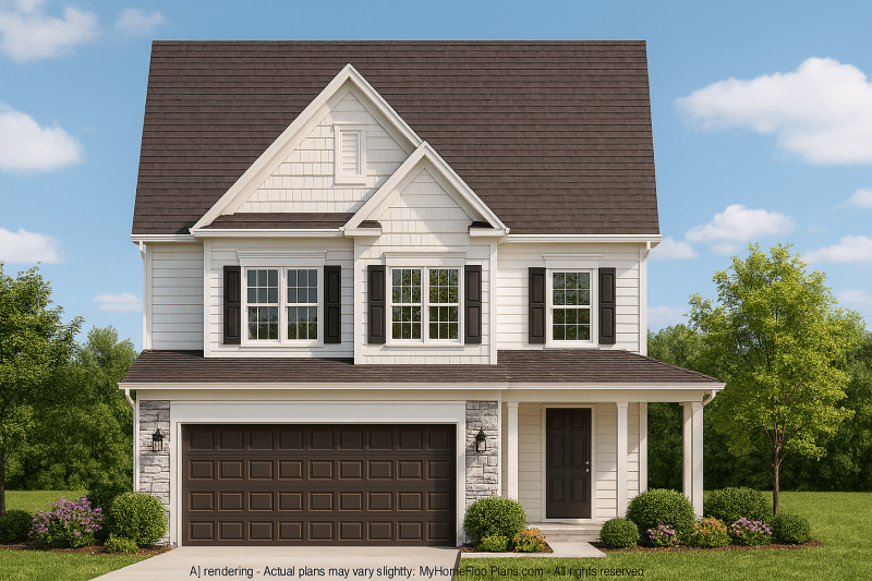 Efficient 2-Story House Plan with CAD Blueprints and Functional Layout