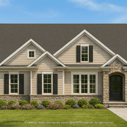 Efficient 2-Story House Plan with Modern CAD Blueprint