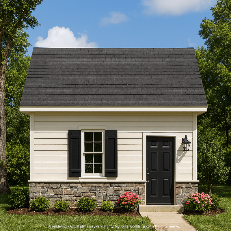 Efficient House Plan with Garage, CAD Designs & Blueprint