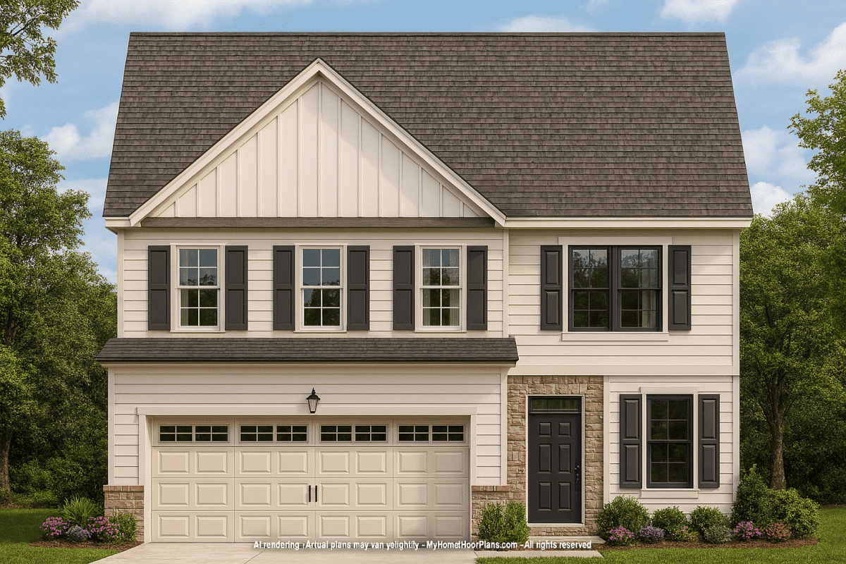 Effortless 2-Story House Plan with Functional Design & Loft Space