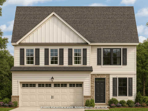 Effortless 2-Story House Plan with Functional Design & Loft Space