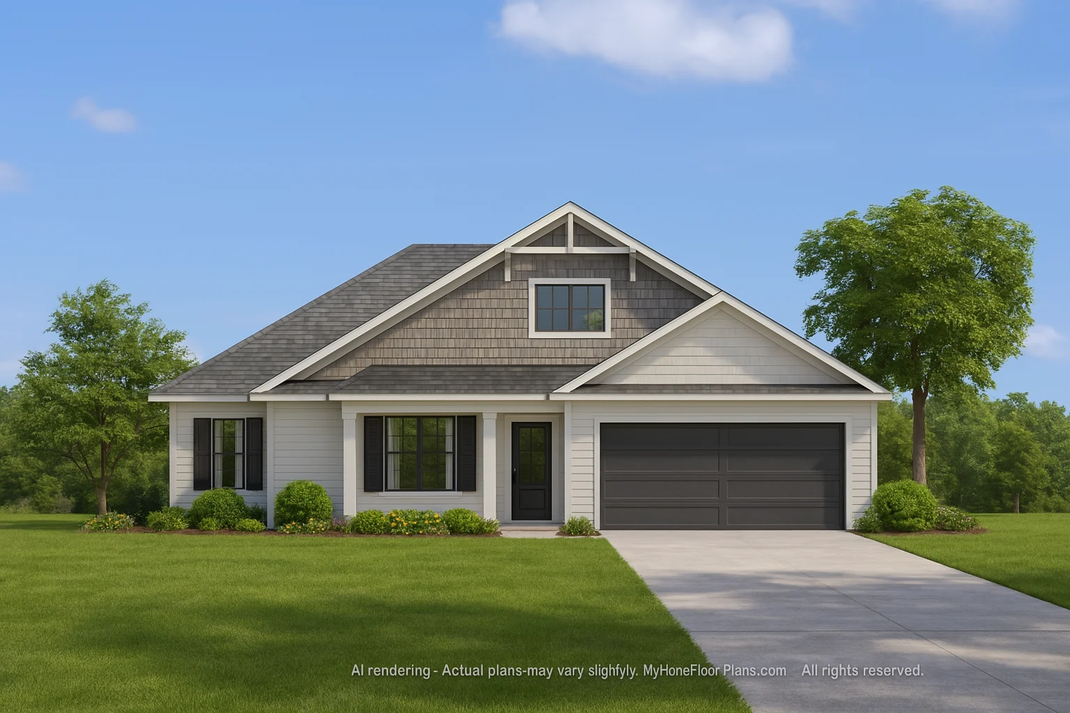 Elegant 1-Story House Plan with Craftsman Design & Smart Layout