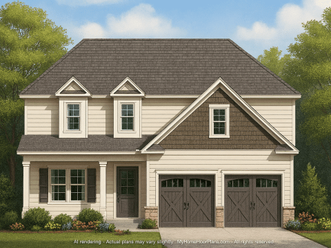 Elegant 1.5-Story Craftsman House Plan with Bonus Room & Open Blueprint