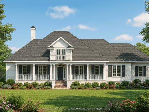 Elegant 1.5-Story Craftsman House Plan with Vaulted Ceilings