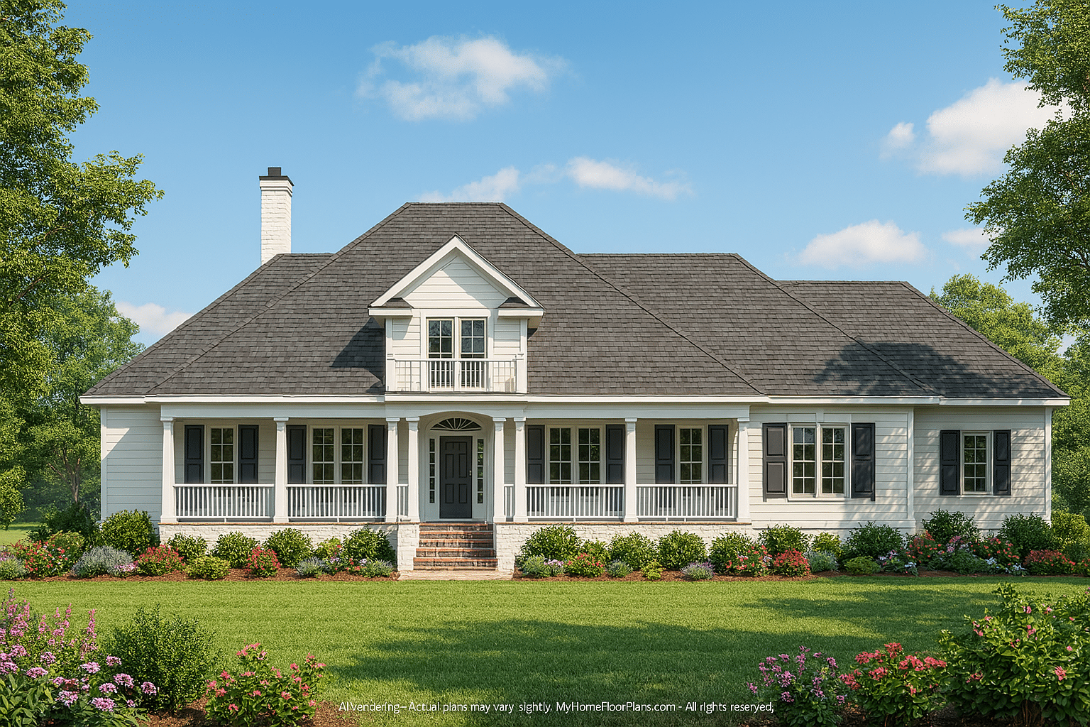 Elegant 1.5-Story Craftsman House Plan with Vaulted Ceilings