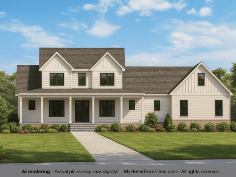 Elegant 1.5-Story House Plan with Blueprint Designs & CAD Features