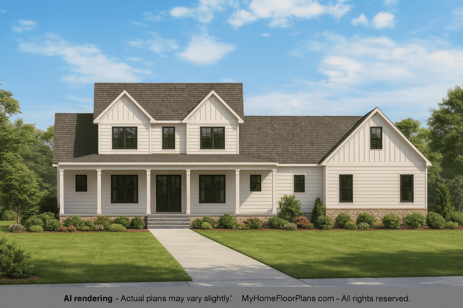 Elegant 1.5-Story House Plan with Blueprint Designs & CAD Features